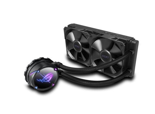 SISTEMA DE REFRIGERACION LIQUIDA ASUS PARA CPU ROG STRIX LC II 240,VENTILADORES DE RADIADOR iPPC NOCTUA INDUSTRIAL PWM DE 120 MM - 90RC00E0-M0UAY0