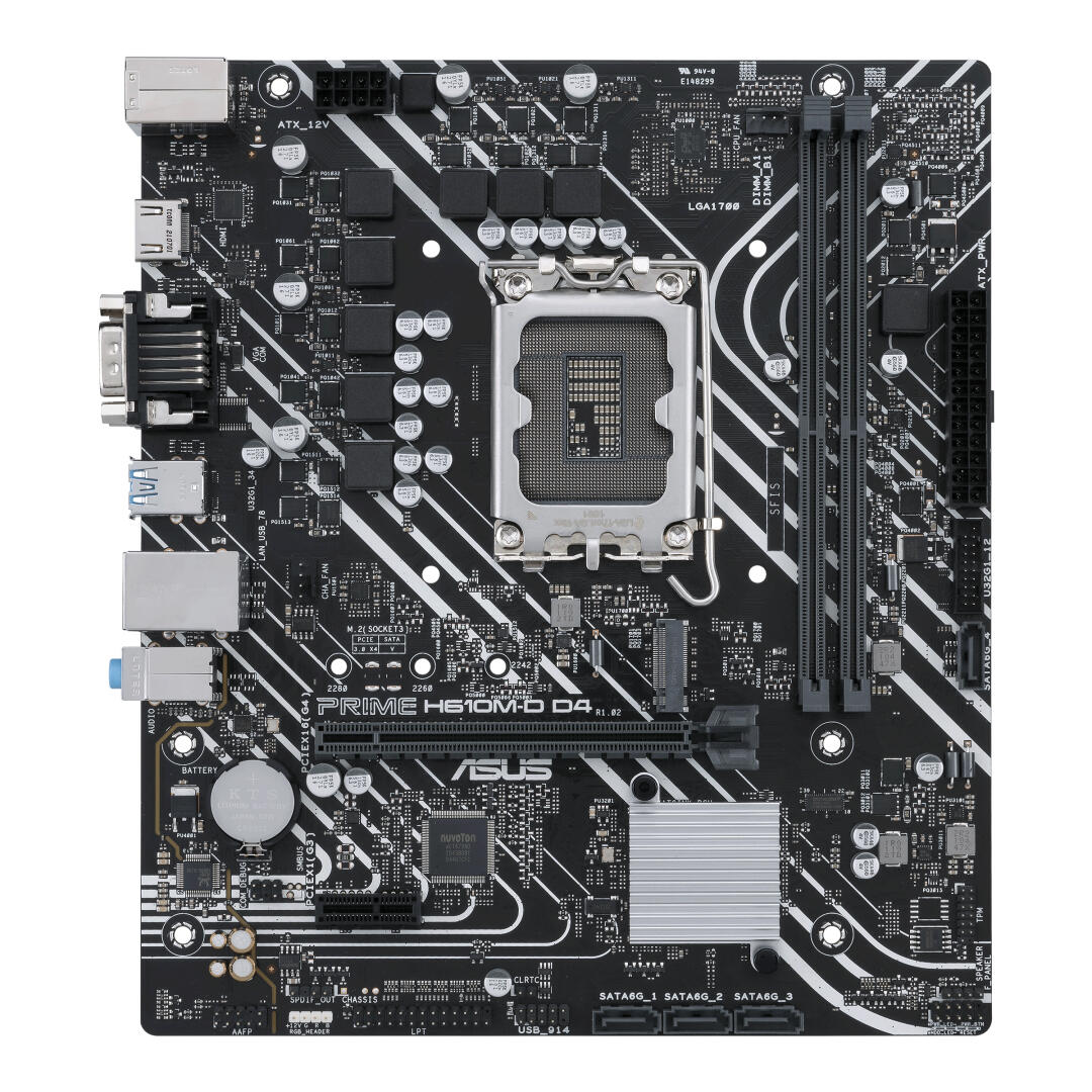 Placa Mãe | Asus | PRIME H610M-D D4 | LGA1700 | mATX | DDR4 | HDMI/VGA