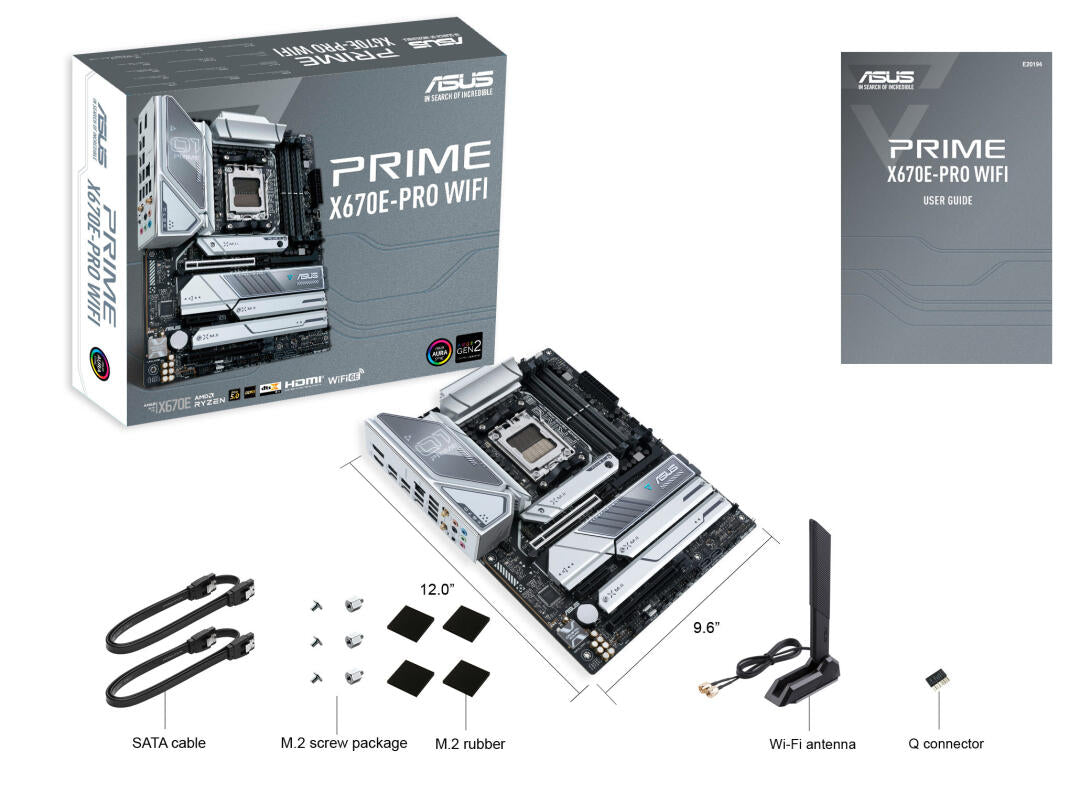 Placa Mãe | ASUS | PRIME X670E-Pro WiFi | AMD AM5 | 4x DDR5 | 128GB