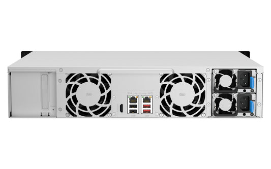 QNAP TS-1264U-RP - Servidor NAS - 12 baias - montÃ¡vel em bastidor - SATA 6Gb/s - RAID (expansÃ£o de disco rÃ­gido) RAID 0, 1, 5, 6, 10, 50, JBOD, 60 - RAM 8 GB - 2.5 Gigabit Ethernet - iSCSI assistÃª