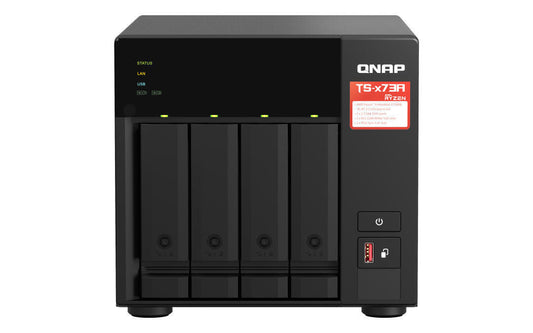 NAS + Switch | QNAP | TS-473A + QSW-1105-5T | 4-Bay | AMD V1500B | 8GB