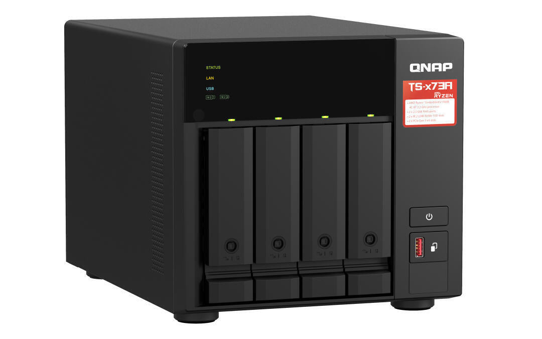 NAS + Switch | QNAP | TS-473A + QSW-1105-5T | 4-Bay | AMD V1500B | 8GB