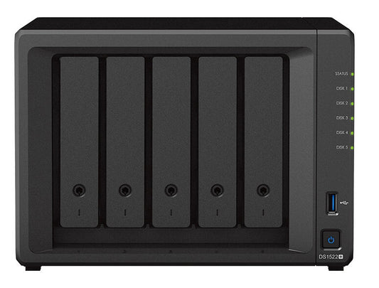 NAS SYNOLOGY DS1522+ TORRE ETHERNET NEGRO R1600