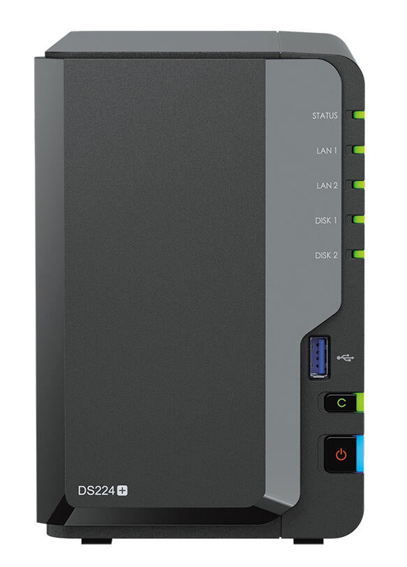 Synology Disk Station DS224+ - Servidor NAS - RAID (expansão de disco rígido) RAID 0, 1, JBOD - RAM 2 GB - Gigabit Ethernet - iSCSI assistência