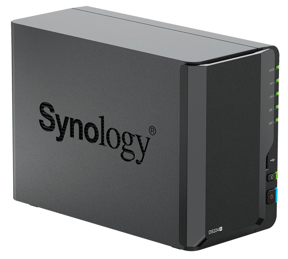 Synology Disk Station DS224+ - Servidor NAS - RAID (expansão de disco rígido) RAID 0, 1, JBOD - RAM 2 GB - Gigabit Ethernet - iSCSI assistência