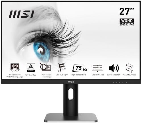 Monitor | MSI | PRO MP273QP | 27" Frame Less | 2560x1440