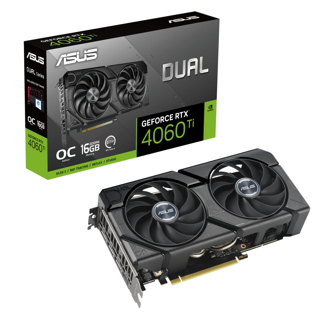 Placa Gráfica | DUAL | RTX 4060 Ti | 16GB | Dual Fan