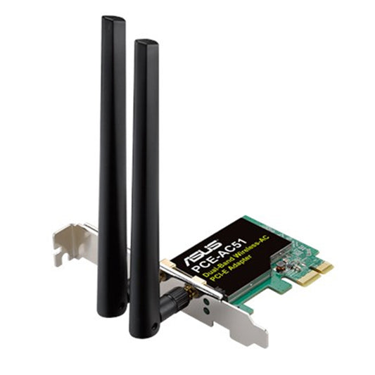 ASUS - Placa de Rede Wireless PCE-AC51 PCI-E 802.11 A/B/G/N/AC DUAL-BAND 433/300MBPS - 90IG02S0-BO0010