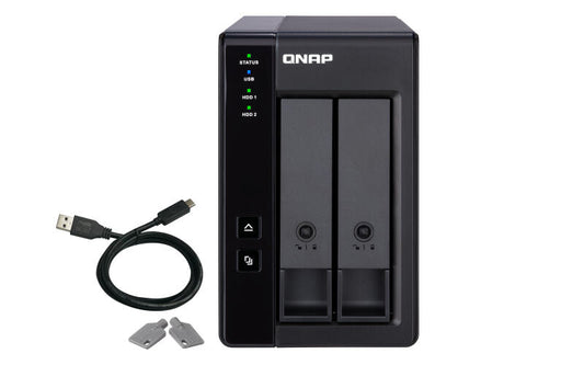 Armazenamento em Rede | QNAP | TR-002 | Unidade Disco Múltipla | Preto