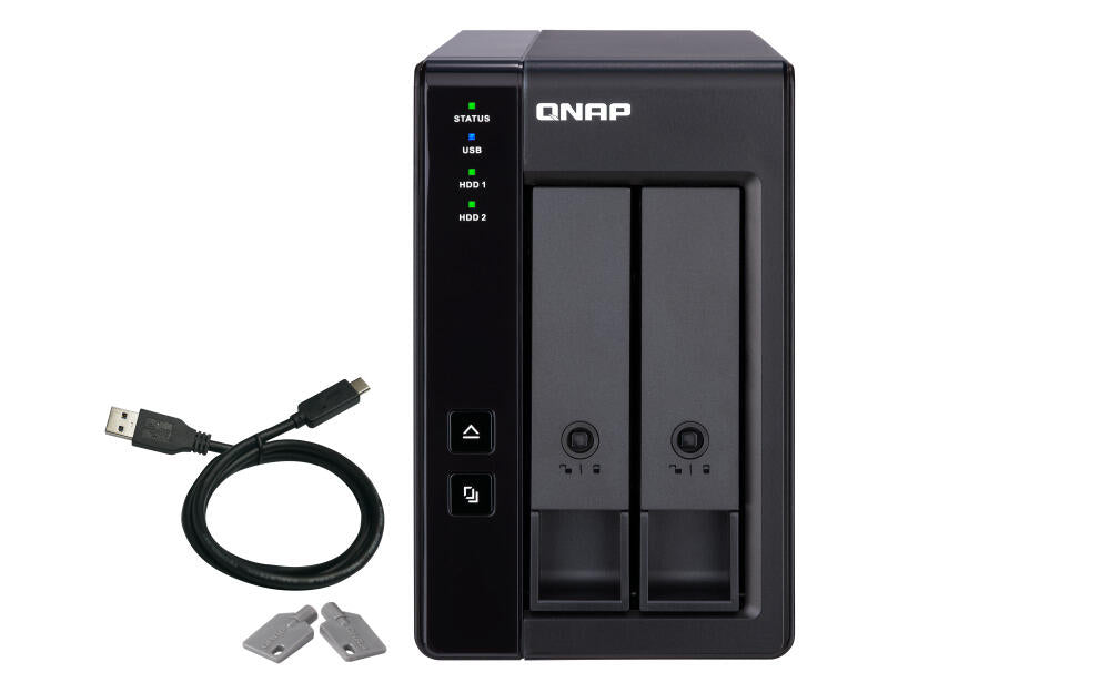 QNAP TR-002 - Matriz de disco rÃ­gido - 2 baias (SATA-600) - USB 3.1 Gen 2 (externo)