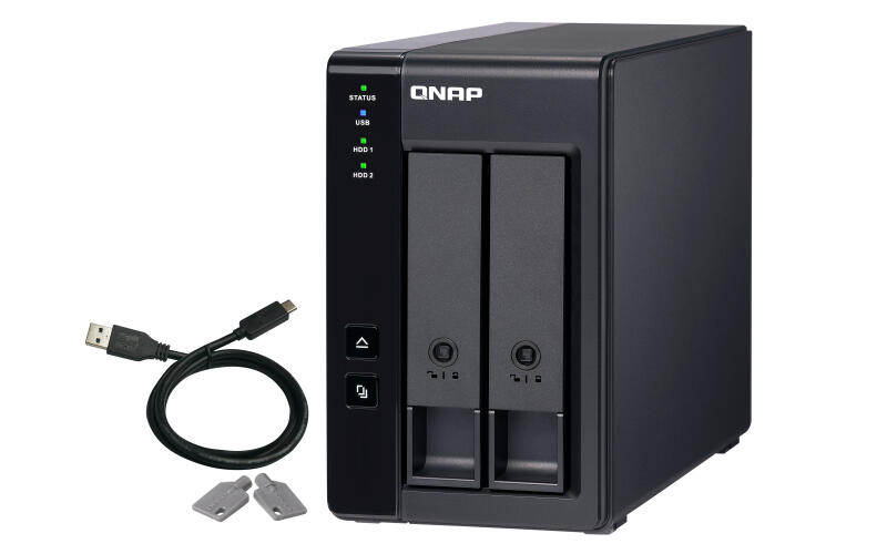 QNAP TR-002 - Matriz de disco rÃ­gido - 2 baias (SATA-600) - USB 3.1 Gen 2 (externo)