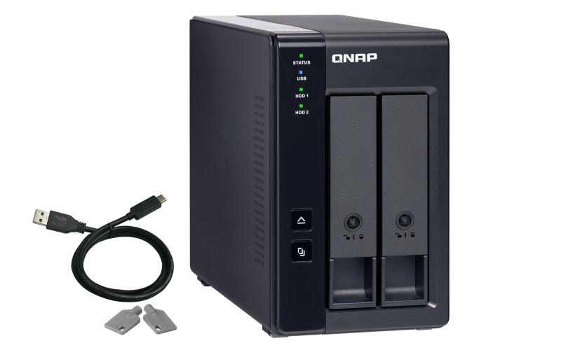 QNAP TR-002 - Matriz de disco rÃ­gido - 2 baias (SATA-600) - USB 3.1 Gen 2 (externo)