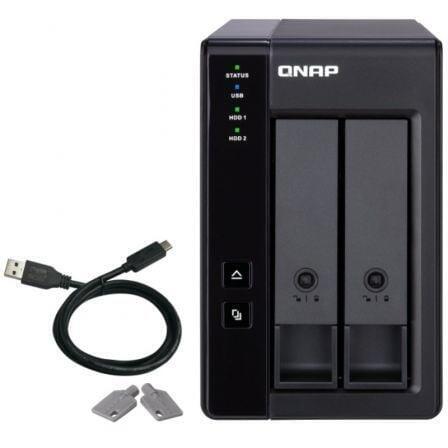 QNAP TR-002 - Matriz de disco rÃ­gido - 2 baias (SATA-600) - USB 3.1 Gen 2 (externo)