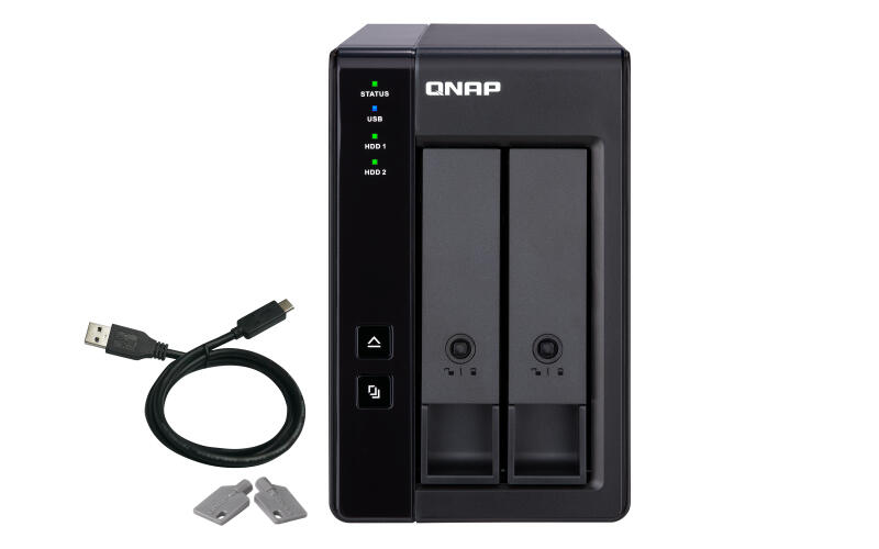 QNAP TR-002 - Matriz de disco rÃ­gido - 2 baias (SATA-600) - USB 3.1 Gen 2 (externo)