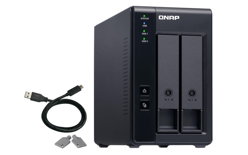 QNAP TR-002 - Matriz de disco rÃ­gido - 2 baias (SATA-600) - USB 3.1 Gen 2 (externo)