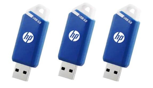 Pendrive USB 3.1 | HP | X755W | 64GB | Pack de 3 | Azul