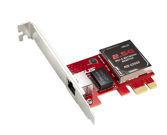 TARJETA DE RED ASUS PCE-C2500,PCI-E,RJ45,DUAL-BAND,802.3ab (1000Base-T)/802.3bz (2.5GBase-T),2.5GbE, 1GbE, 100MbE - 90IG0660-MO0R00