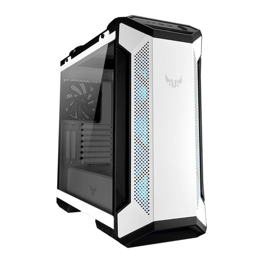 TUF Gaming GT501 White Edition Case Supports UP TO EATX Tempered-Glass Side Pane - 90DC0013-B49000