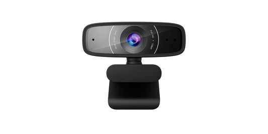 WEBCAM C3, USB camera with 1080p 30 fps recording, beamforming microphone for better live-streaming video and audio quality, and adjustable clip that fits various devices