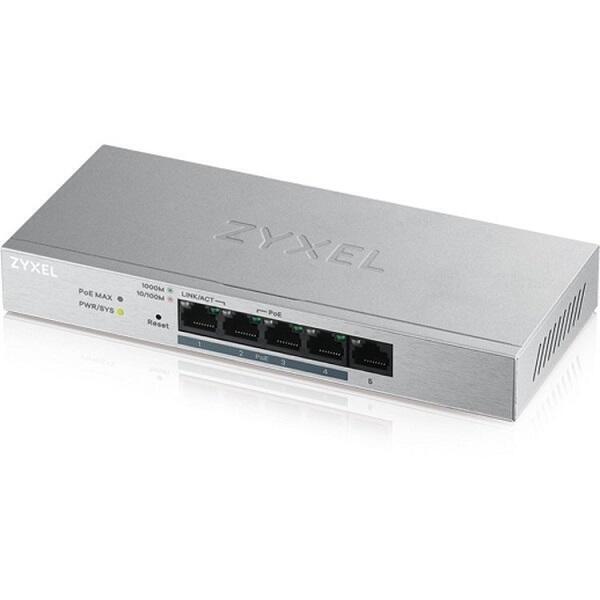 Zyxel GS1200-5HP v2 Gestionado Gigabit Ethernet (10/100/1000) EnergÃ­a sobre Ethernet (PoE) Gris - 1347589