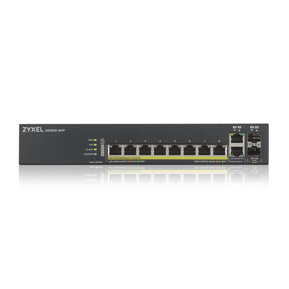 Switch Smart L2 GBE | Zyxel | GS1920-8HPV2 | PoE