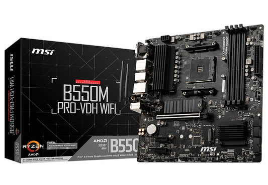 Placa Base | MSI | B550M PRO-VDH WIFI | AM4 | MATX | 4xDDR4