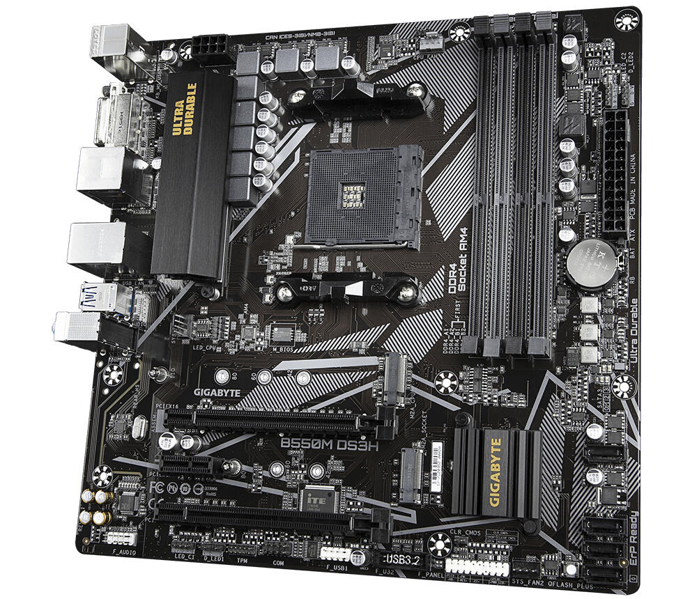 Motherboard | Gigabyte | B550M DS3H | mATX | 8-SATA | 4xDDR4