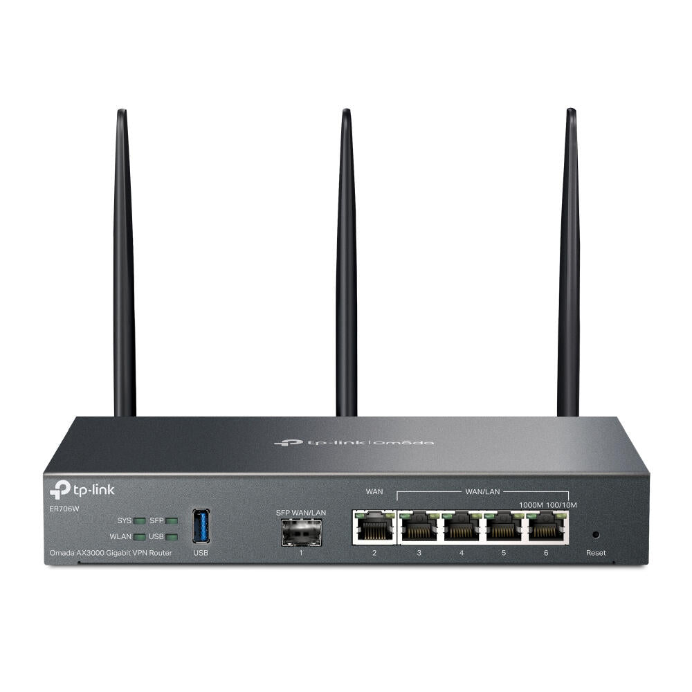 Omada AX3000 Gigabit VPN Router, PORT: 1Ã— Gigabit SFP WAN/LAN Port, 1Ã— Gigabit RJ45 WAN Port, 4Ã— Gigabit WAN/LAN RJ45 Ports, 1Ã— USB 3.0 - vÃ¡lido p/ unid faturadas atÃ© 31 de Outubro ou fim de sto