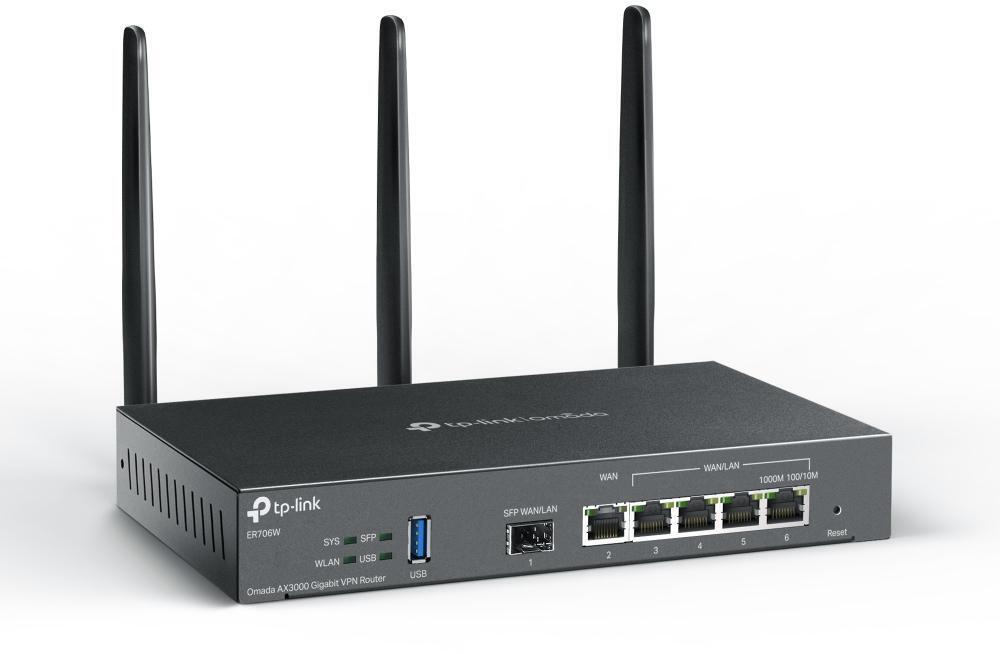 Omada AX3000 Gigabit VPN Router, PORT: 1Ã— Gigabit SFP WAN/LAN Port, 1Ã— Gigabit RJ45 WAN Port, 4Ã— Gigabit WAN/LAN RJ45 Ports, 1Ã— USB 3.0 - vÃ¡lido p/ unid faturadas atÃ© 31 de Outubro ou fim de sto