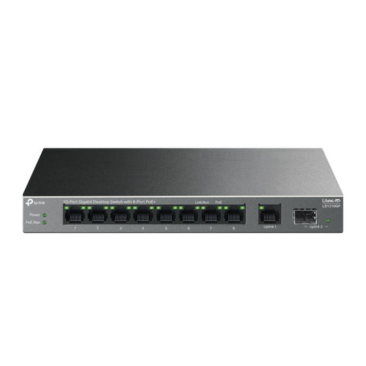 TP-Link LiteWave LS1210GP switch No administrado Gigabit Ethernet (10/100/1000) EnergÃ­a sobre Ethernet (PoE) Negro - 1375374