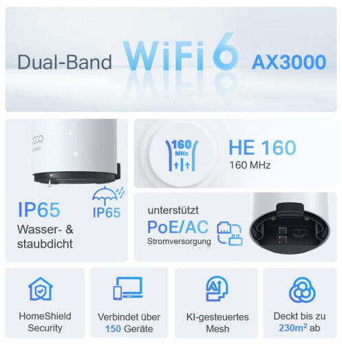 Roteador Wi-Fi 6 Mesh | TP-Link | AX3000 | Indoor/Outdoor | Dual-Band