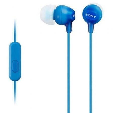 MDR-EX15APLI - Auriculares In-ear com micro, Diafragma em neodÃ­mio de 9mm, Resposta em FrequÃªncia 8-22 000 Hz - Cor Azul