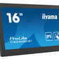 iiyama T1624MSC-B1 pantalla de seÃ±alizaciÃ³n Panel plano interactivo 39,6 cm (15.6") IPS 450 cd / mÂ² Full HD Negro Pantalla tÃ¡ctil 24/7 - 1362013