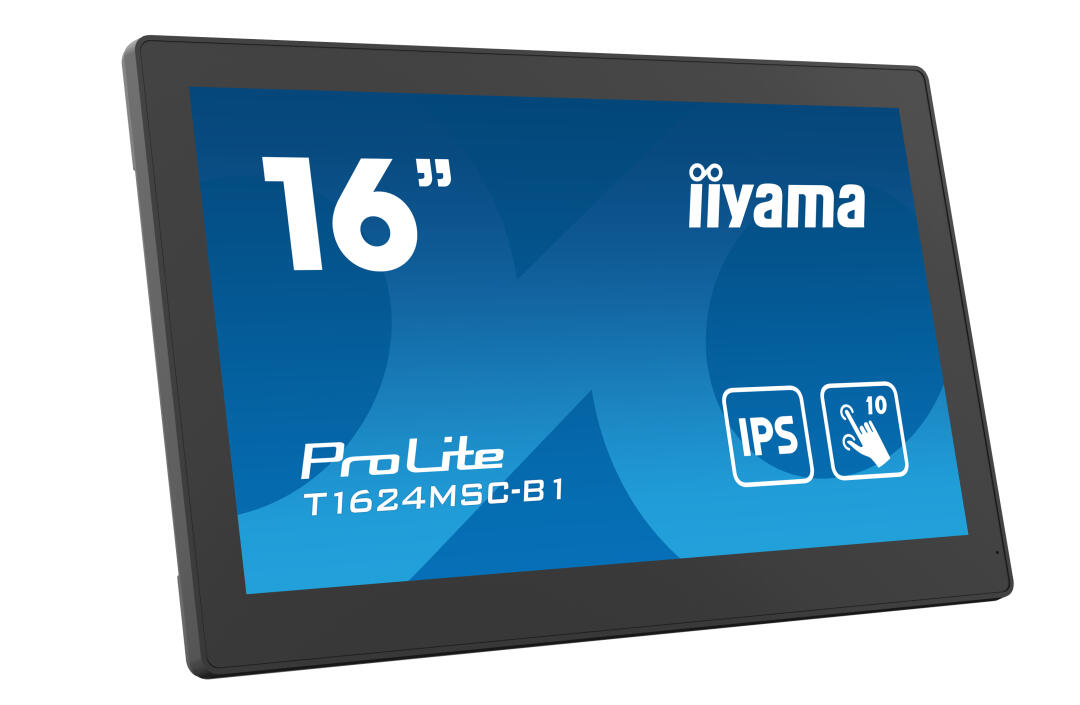 iiyama T1624MSC-B1 pantalla de seÃ±alizaciÃ³n Panel plano interactivo 39,6 cm (15.6") IPS 450 cd / mÂ² Full HD Negro Pantalla tÃ¡ctil 24/7 - 1362013