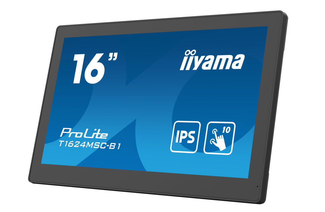 iiyama T1624MSC-B1 pantalla de seÃ±alizaciÃ³n Panel plano interactivo 39,6 cm (15.6") IPS 450 cd / mÂ² Full HD Negro Pantalla tÃ¡ctil 24/7 - 1362013