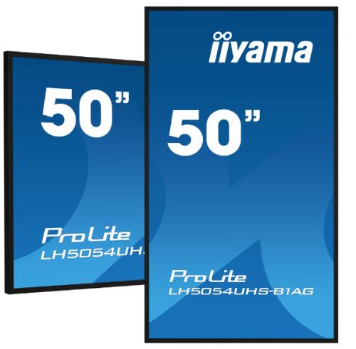 MONITOR IIYAMA 50" (LH5054UHS-B1AG) ANDROID 11 / 3844X2160 (4K UHD) / OPERACION 24/7 /500CD / LANDSC. Y PORTRAIT / 3XHDMI / DP / RJ45 / VESA 400X400 / ALTAVOCES 2X10W - 1367022