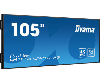 iiyama LH10551UWS-B1AG pantalla de seÃ±alizaciÃ³n Pantalla plana para seÃ±alizaciÃ³n digital 2,66 m (104.7") LED 500 cd / mÂ² UltraWide Full HD Negro 24/7 - 1372218