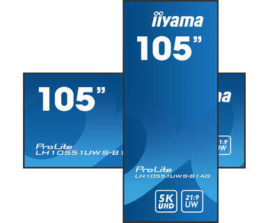 iiyama LH10551UWS-B1AG pantalla de seÃ±alizaciÃ³n Pantalla plana para seÃ±alizaciÃ³n digital 2,66 m (104.7") LED 500 cd / mÂ² UltraWide Full HD Negro 24/7 - 1372218