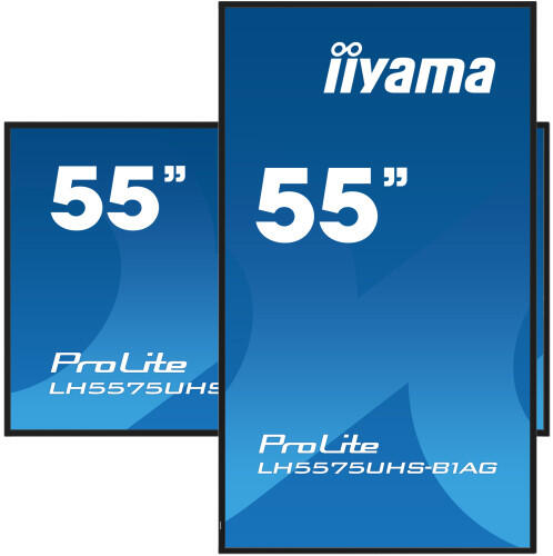 iiyama ProLite Pantalla plana para seÃ±alizaciÃ³n digital 138,7 cm (54.6") LCD Wifi 500 cd / mÂ² 4K Ultra HD Negro Procesador incorporado Android 11 24/7 - 1376649