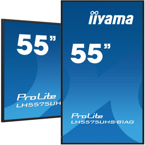 iiyama ProLite Pantalla plana para seÃ±alizaciÃ³n digital 138,7 cm (54.6") LCD Wifi 500 cd / mÂ² 4K Ultra HD Negro Procesador incorporado Android 11 24/7 - 1376649