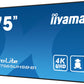 MONITOR IIYAMA 75" (LH7575UHS-B1AG) 3840X2160 / 4K UHD / 24/7 / 500 CD/M / 8MS / DP / 3XHDMI / MICRO SD SLOT / E-SHARE /IISIGNAGE 2 / RJ45 / SDM SLOT PC / ANDROID 11.0 - 1382399