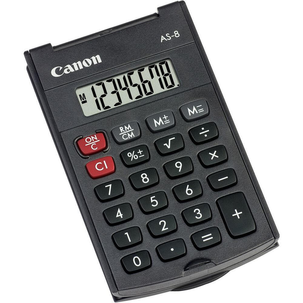 Calculadora | Canon | AS-8 HB EMEA | 8 Dígitos | Preto