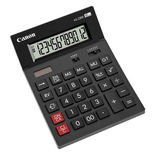 Calculadora Canon AS-2200 HB EMEA | 12 Dígitos | Preto