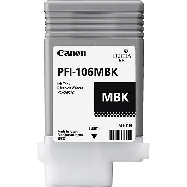 Tinteiro Canon | PFI-106MBK | Preto Mate | Compatível IPF 6300