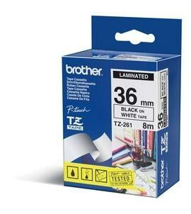 Fita Laminada | Brother | P-Touch | 36mm | Branco/Preto