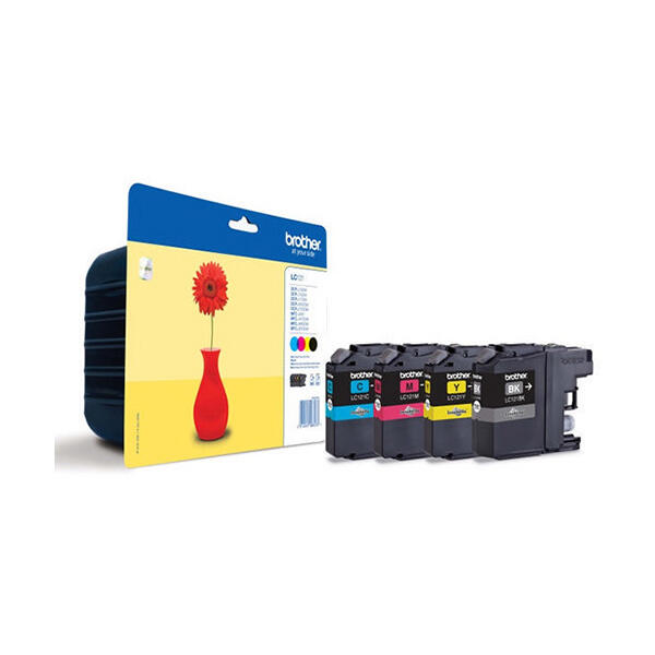 BROTHER Pack de 4 cartuchos de tinta negro, cian, magenta y amarillo DCP-J552dw MFC-J470dw