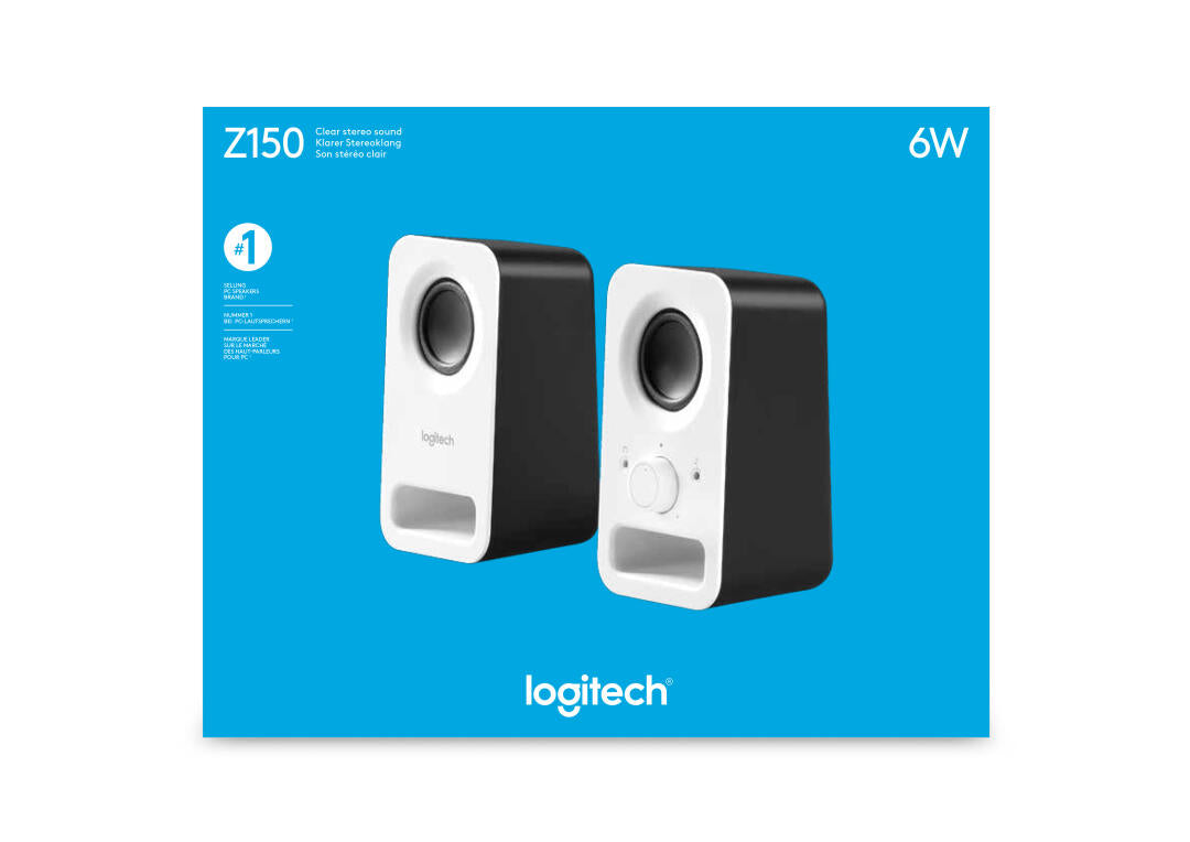 Colunas de Som Estéreo | Logitech | Z150 | 6W | Preto