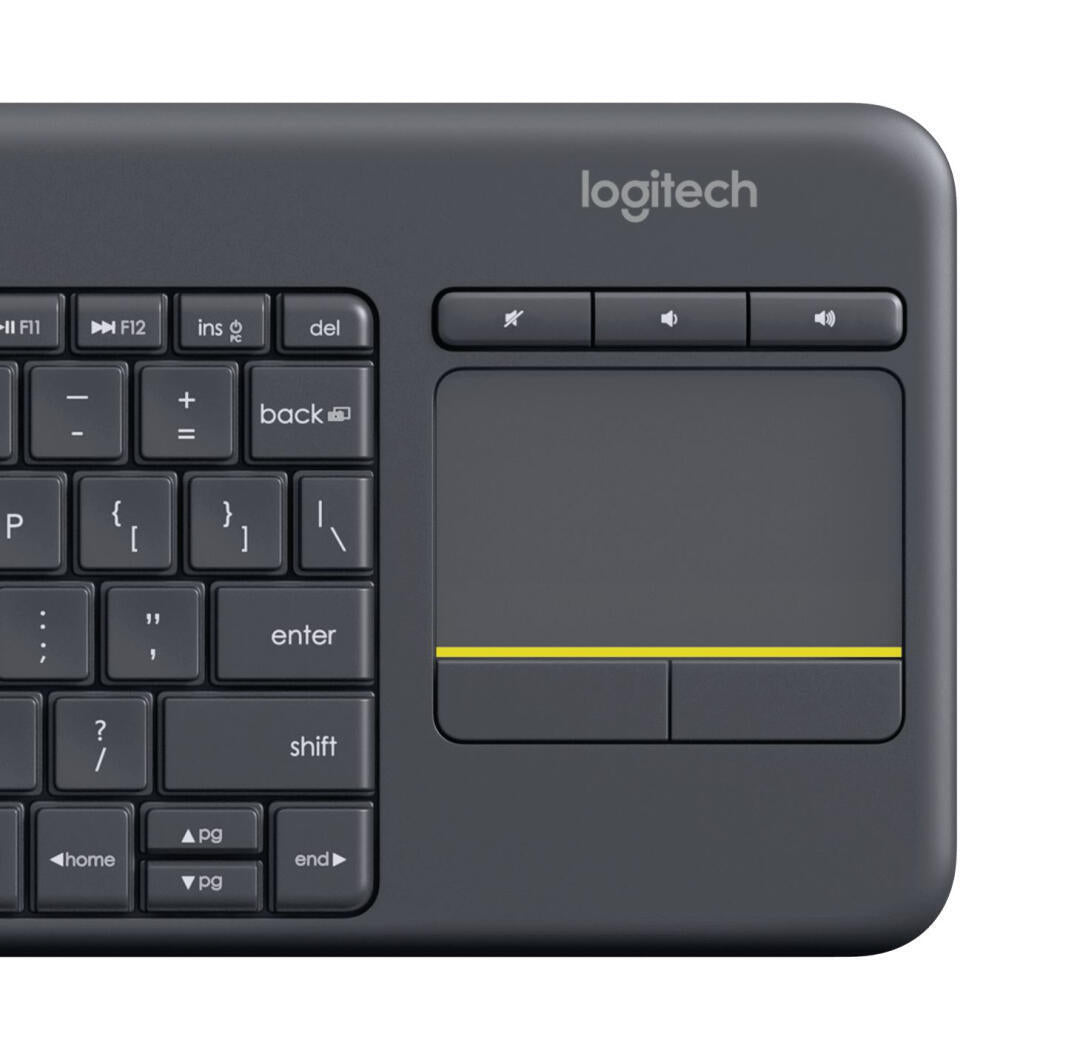 Logitech Wireless Touch Keyboard K400 Plus - Teclado - sem fios - 2.4 GHz - Inglês