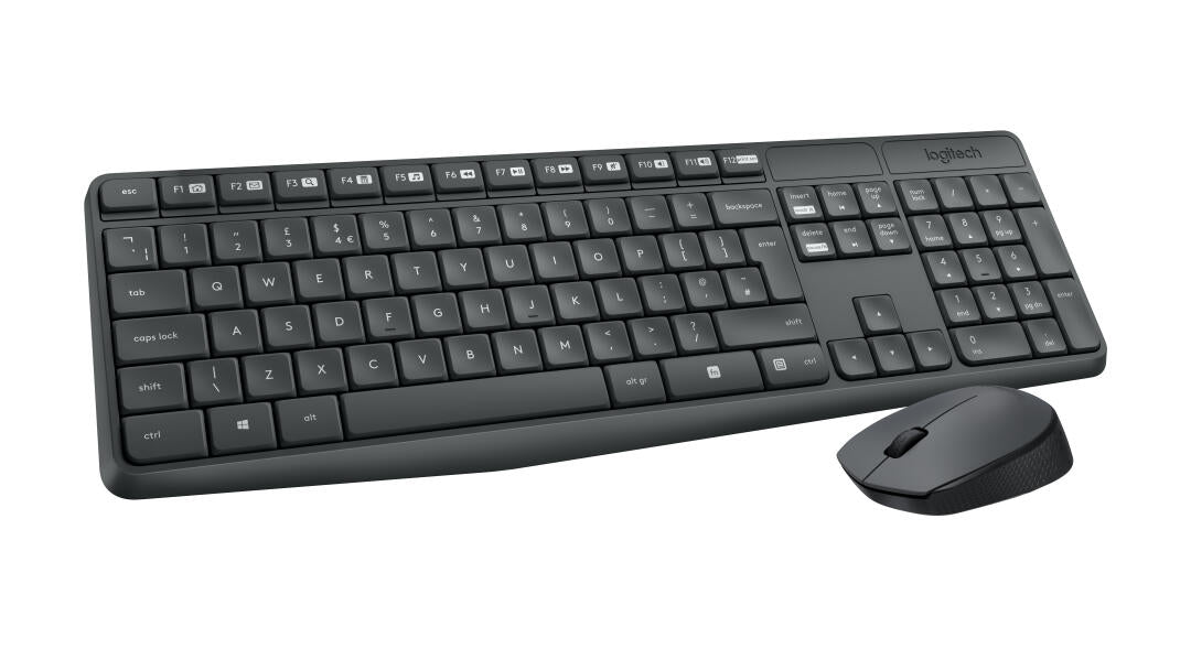 Teclado e Rato Sem Fios | Logitech | MK235 | Preto | USB