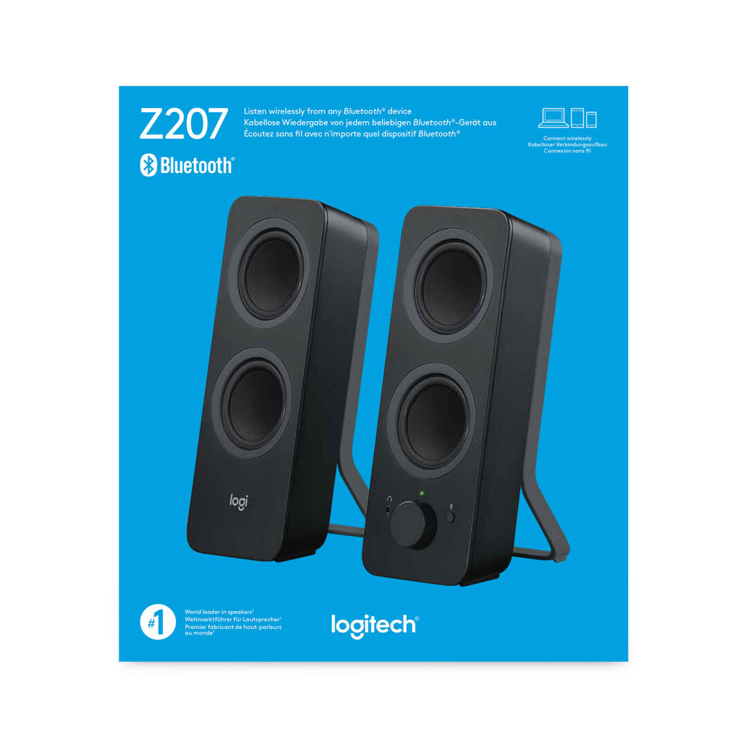 Colunas Sem Fios Bluetooth | Logitech | Z207 | 2.0 | Preto